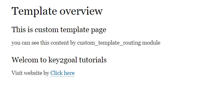tempalte page